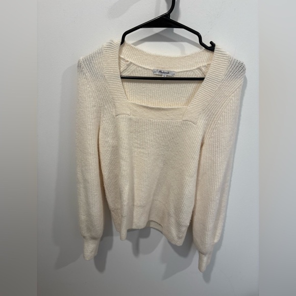 EUC- MADEWELL- MELWOOD SQUARE NECK PULLOVER SWEATER- XS - Picture 3 of 5